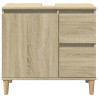 Armario de baño madera contrachapada roble Sonoma 65x33x60 cm 4