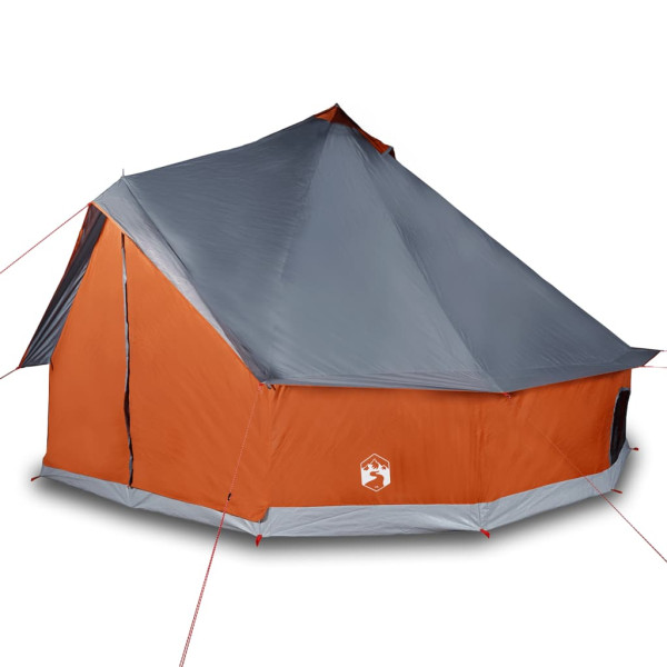 Tienda familiar tipi para 8 personas impermeable gris naranja M 4