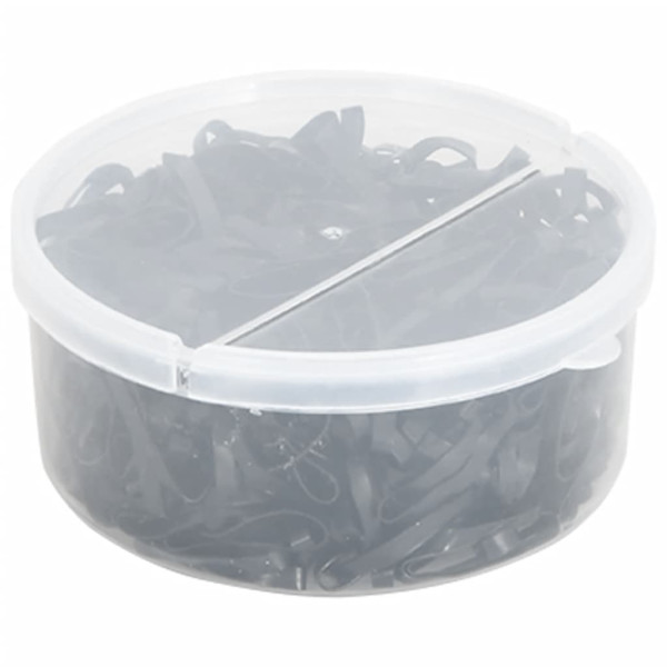 Bandas de trenzas de caballo silicona negro 500 unidades D