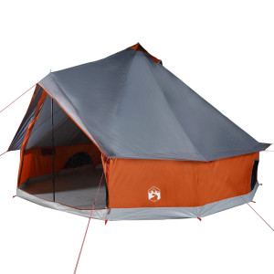 Tienda familiar tipi 10 personas impermeable gris naranja H