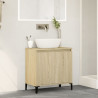 Armario de lavabo madera contrachapada roble Sonoma 58x33x60 cm 3