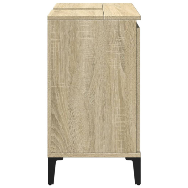 Armario de lavabo madera contrachapada roble Sonoma 58x33x60 cm M 5