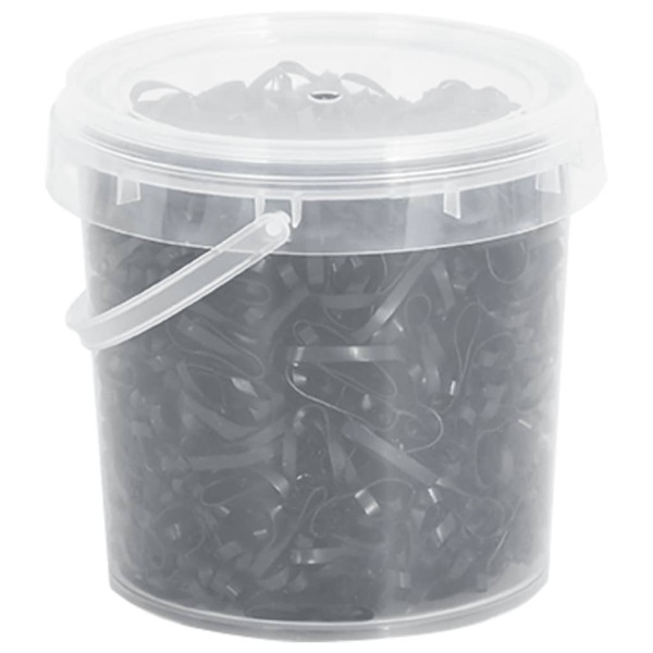 Bandas de trenzas de caballo silicona negro 1500 unidades M 4