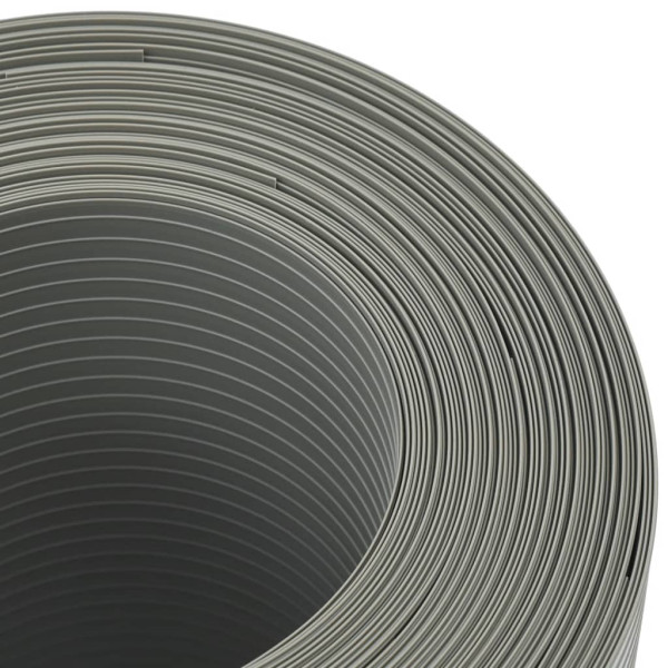 Telas privacidade p/ jardim 10 pcs 252.5x19 cm PVC cinza pedra M 4