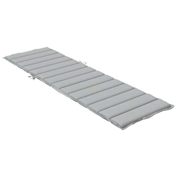 Cojín para tumbona tela gris claro melange 200x50x4 cm M 4