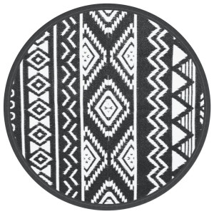 Alfombra de exterior PP negro Ø200 cm H