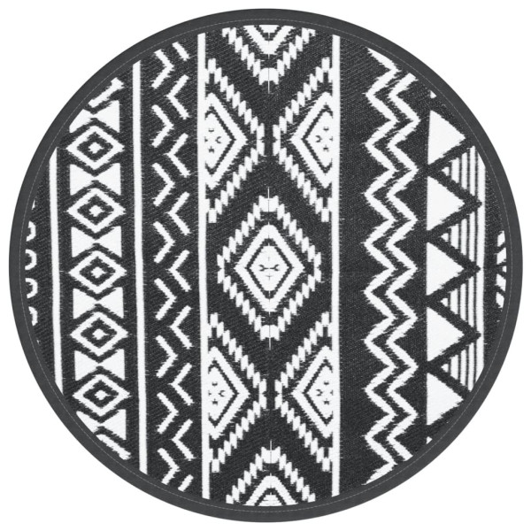 Tapete de exterior Ø200 cm ARAKIL PP preto M 2