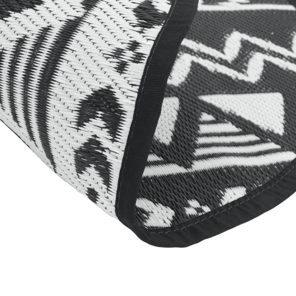 Tapete de exterior Ø200 cm ARAKIL PP preto M 4