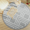 Alfombra de exterior PP gris Ø160 cm 1