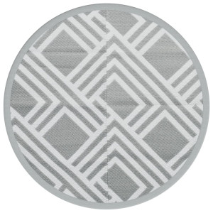 Alfombra de exterior PP gris Ø160 cm H