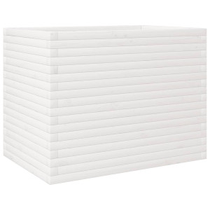 Vaso/floreira de jardim 90x60x68.5 cm pinho maciço branco H