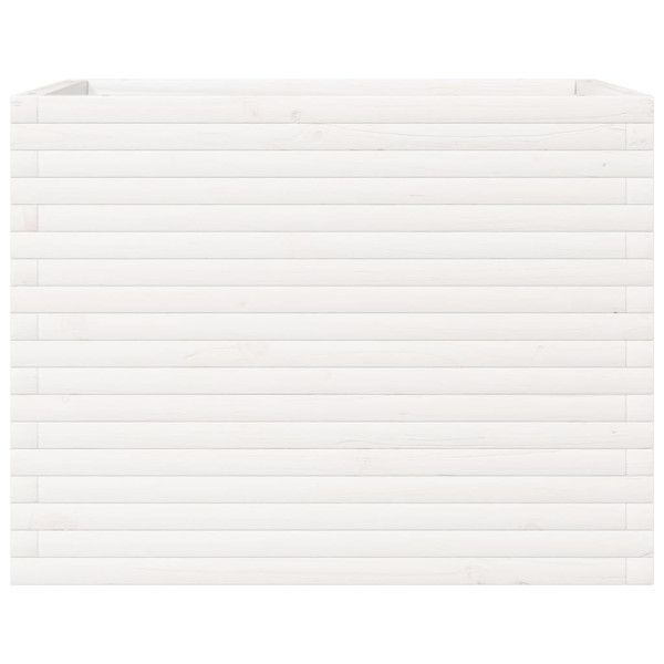 Vaso/floreira de jardim 90x60x68.5 cm pinho maciço branco M 5