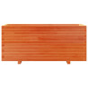Jardinera madera maciza de pino marrón cera 110x40x49.5 cm 5
