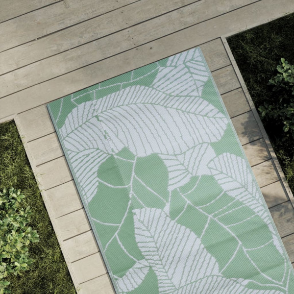 Alfombra de exterior PP verde 80x150 cm D