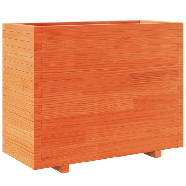 Vaso/floreira de jardim 90x40x72.5 cm pinho maciço castanho mel M 2