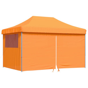 Tenda para festas pop-up dobrável c/ 4 paredes laterais laranja H