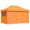 Tienda de fiesta plegable Pop-Up 4 paredes laterales naranja 2