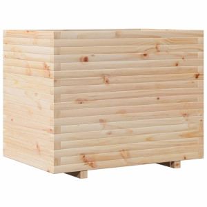 Jardinera madera maciza de pino 90x60x72.5 cm H
