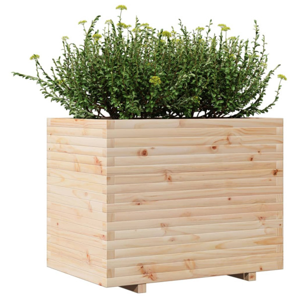 Jardinera madera maciza de pino 90x60x72.5 cm M 4