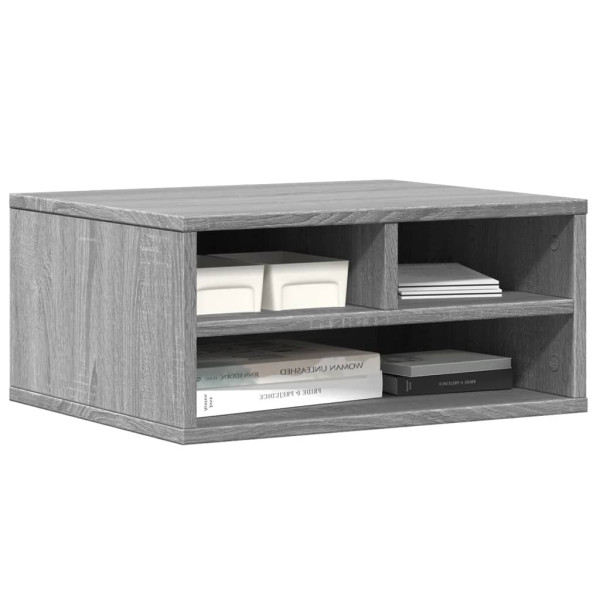Soporte impresora madera ingeniería gris Sonoma 49x40x22.5 cm M 4