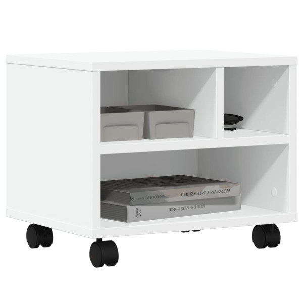 Suporte para impressora com rodas 41x32x34.5 cm branco M 4