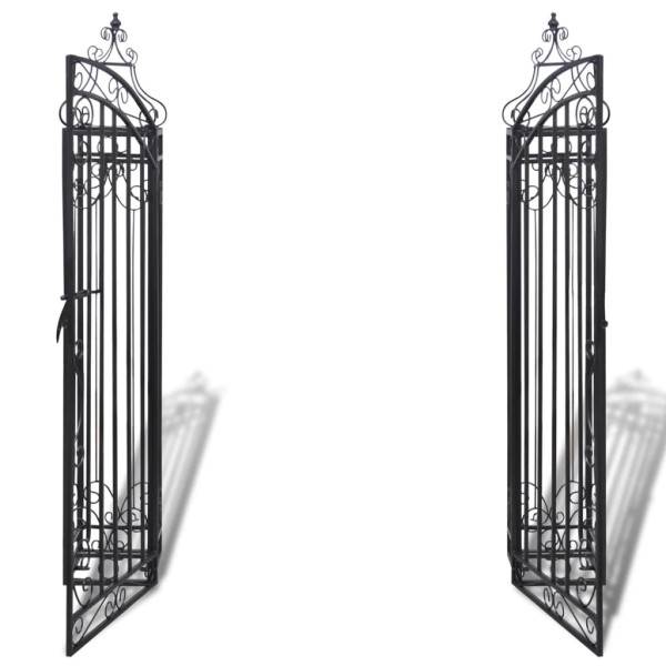 Puerta de jardín decorativa de hierro forjado 122x20.5x134 cm M 3