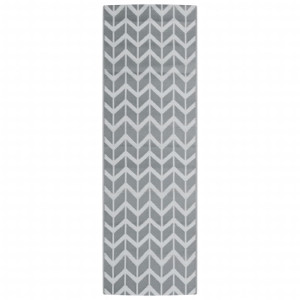 Alfombra de exterior PP gris 80x250 cm H