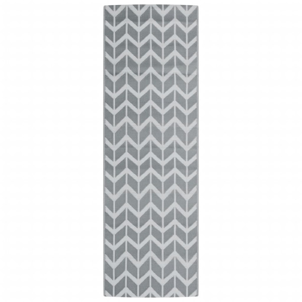 Alfombra de exterior PP gris 80x250 cm M 2