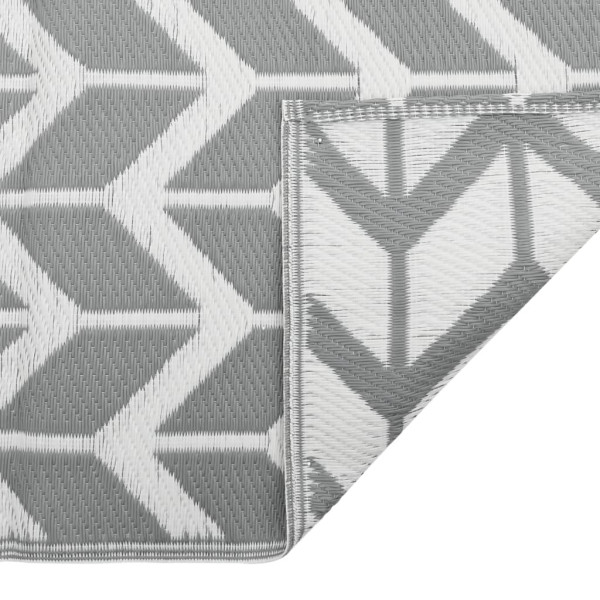 Alfombra de exterior PP gris 80x250 cm M 5