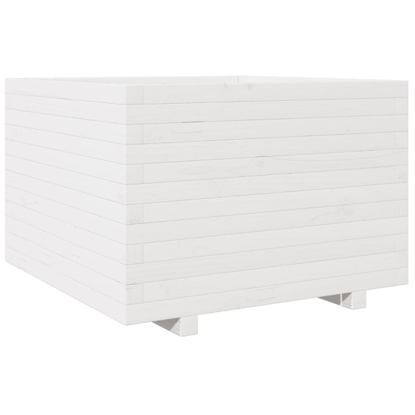 Jardinera madera maciza de pino blanco 80x80x49.5 cm M 2