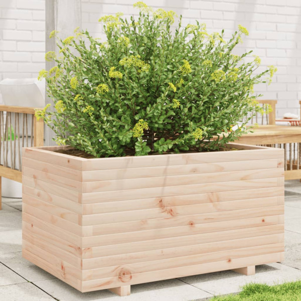 Jardinera madera maciza de pino 90x60x49.5 cm D