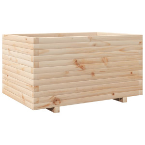 Jardinera madera maciza de pino 90x60x49.5 cm H