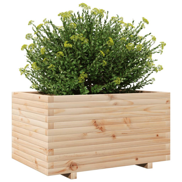 Jardinera madera maciza de pino 90x60x49.5 cm M 4