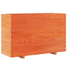 Jardinera madera maciza de pino marrón cera 110x40x72.5 cm 2