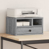 Soporte impresora madera ingeniería gris Sonoma 40x32x22.5 cm 1