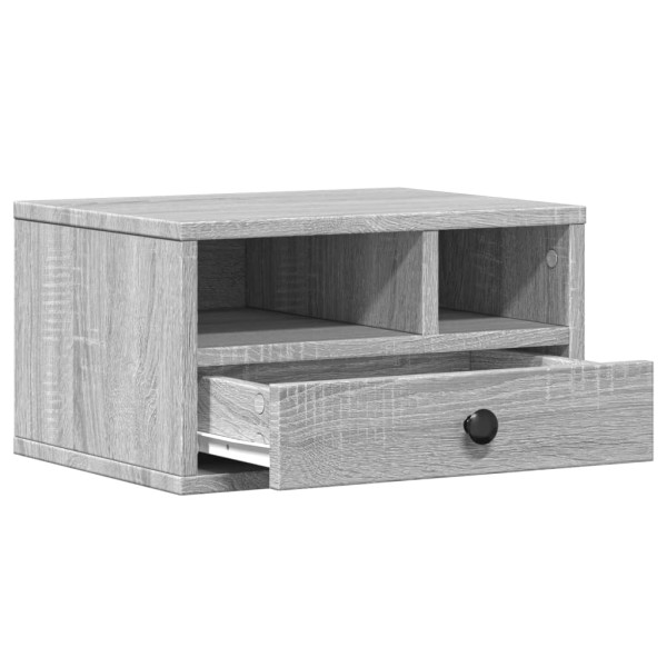Soporte impresora madera ingeniería gris Sonoma 40x32x22.5 cm M 5