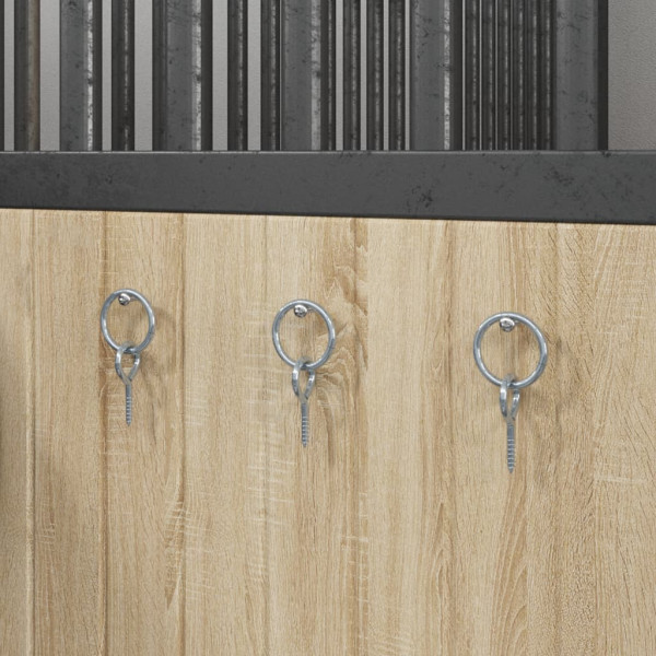 Anillas de enganche con tornillos de ojo 3 uds acero plateado M 4