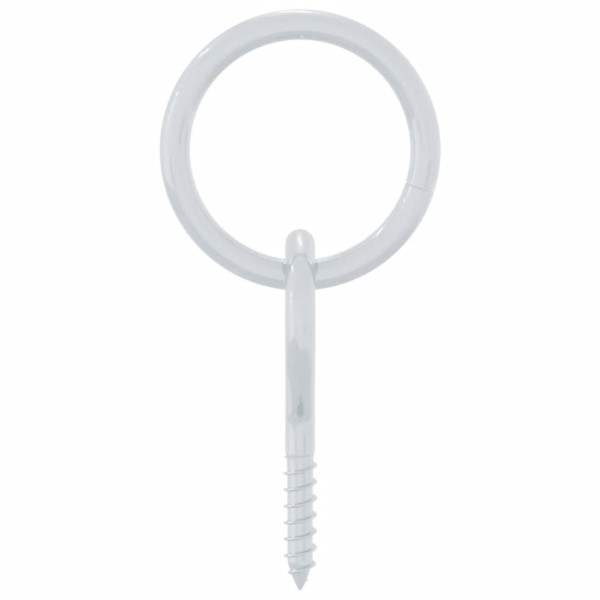 Anillas de enganche con tornillos de ojo 3 uds acero plateado M 3