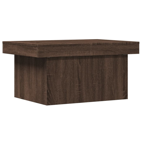 Mesa de centro madera de ingeniería marrón roble 80x55x40 cm M 2