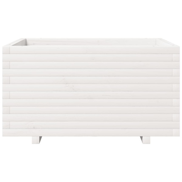 Jardinera madera maciza de pino blanco 90x60x49.5 cm M 5