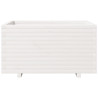 Jardinera madera maciza de pino blanco 90x60x49.5 cm 5