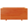 Jardinera madera maciza de pino marrón cera 110x60x49.5 cm 5