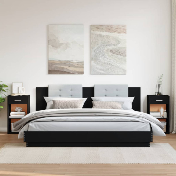 Mesitas de noche 2 uds madera de ingeniería negro 35x34x65 cm M 3