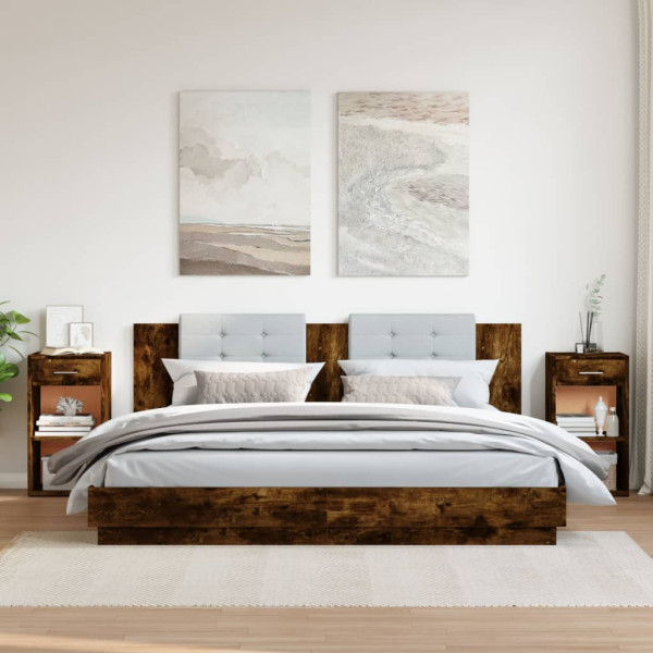 Mesitas noche 2 uds madera ingeniería roble ahumado 35x34x65 cm M 3