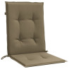 Cojines silla respaldo bajo 6 ud tela taupe melange 100x50x4 cm 5