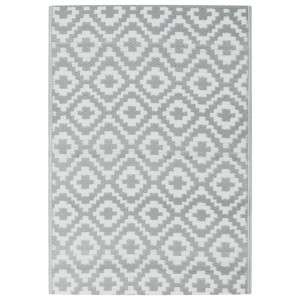 Alfombra de exterior PP gris 140x200 cm H