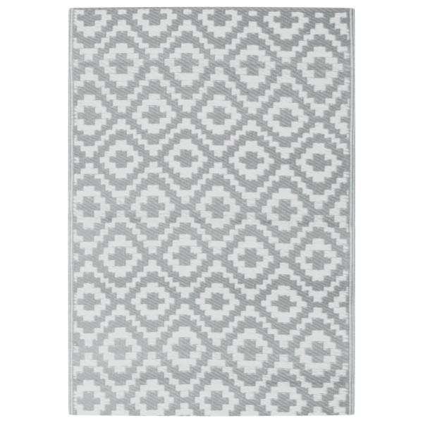 Alfombra de exterior PP gris 140x200 cm M 2