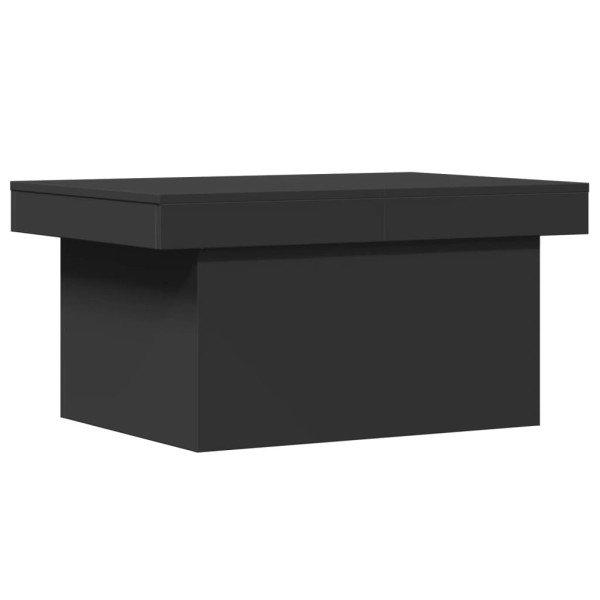 Mesa de centro madera de ingeniería negro 80x55x40 cm M 2