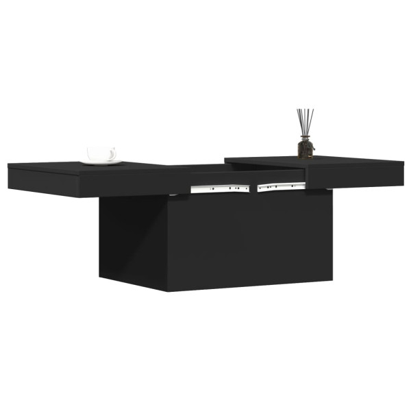 Mesa de centro madera de ingeniería negro 80x55x40 cm M 4
