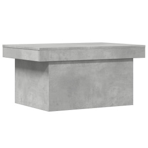 Mesa de centro madera de ingeniería gris hormigón 80x55x40 cm H